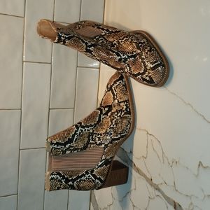 Vince Camuto Heel Boot Snakeskin
